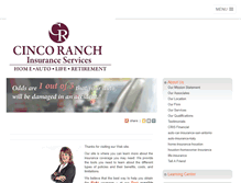 Tablet Screenshot of cincoranchinsurance.com